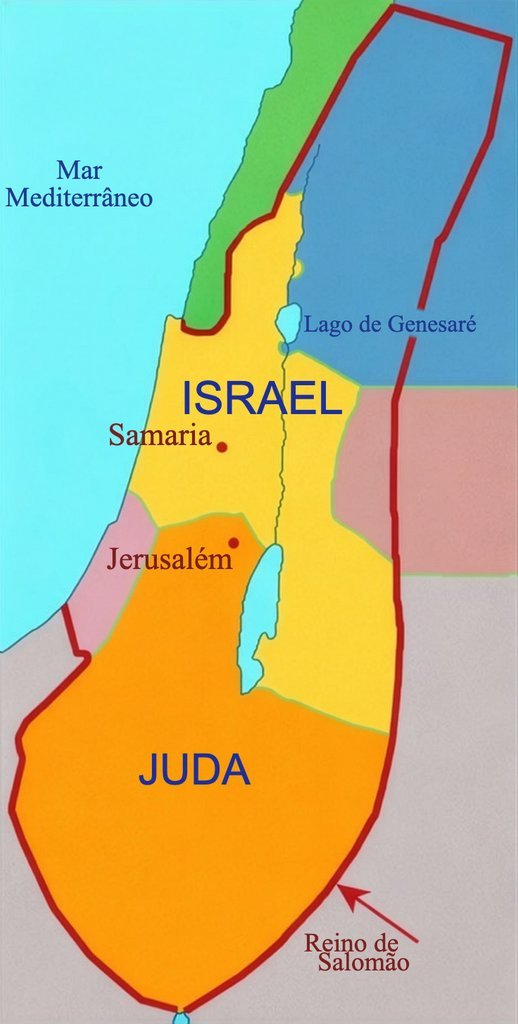 O reino de Israel na morte do rei Salomão