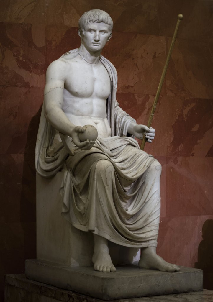 Augusto sob a figura de Júpiter, fotografia tirada no museu do Hermitage de São Petersburgo