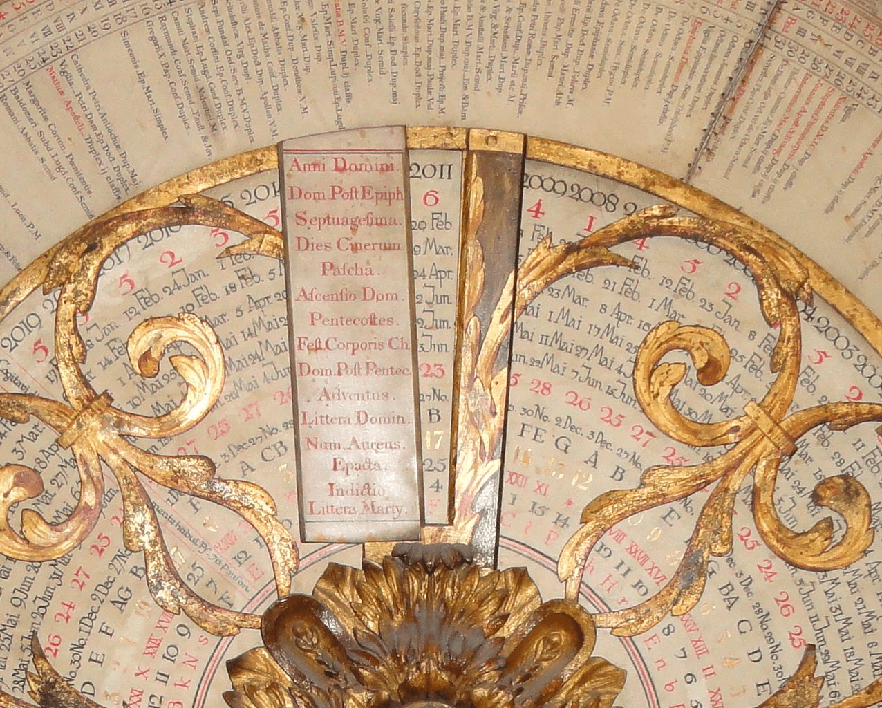 Pormenor do cômputo da catedral de Saint-Jean, em Lyon