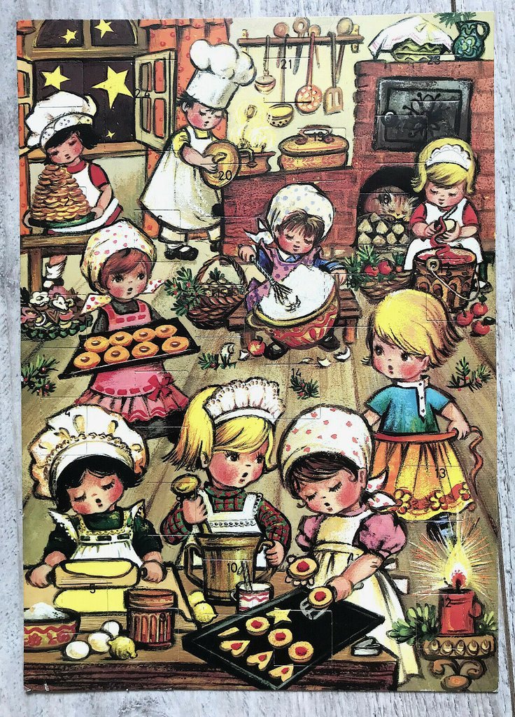 Calendário do Advento dos anos 1930 ou 1940