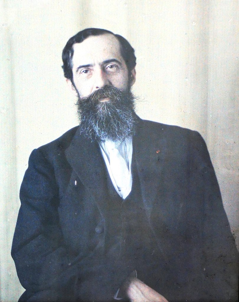 Retrato de André Honnorat (1868-1950), autocromo realizada da Auguste Léon no 1920