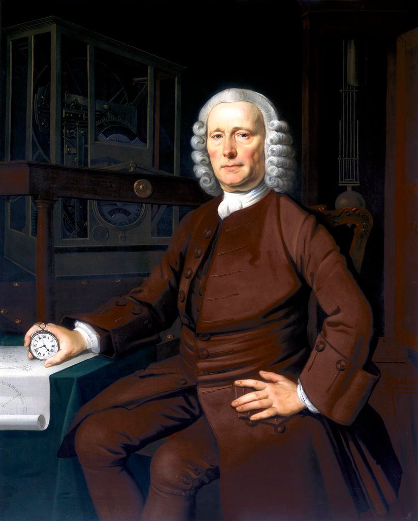 Retrato de John Harrison (1693-1776) por Thomas King, em 1767