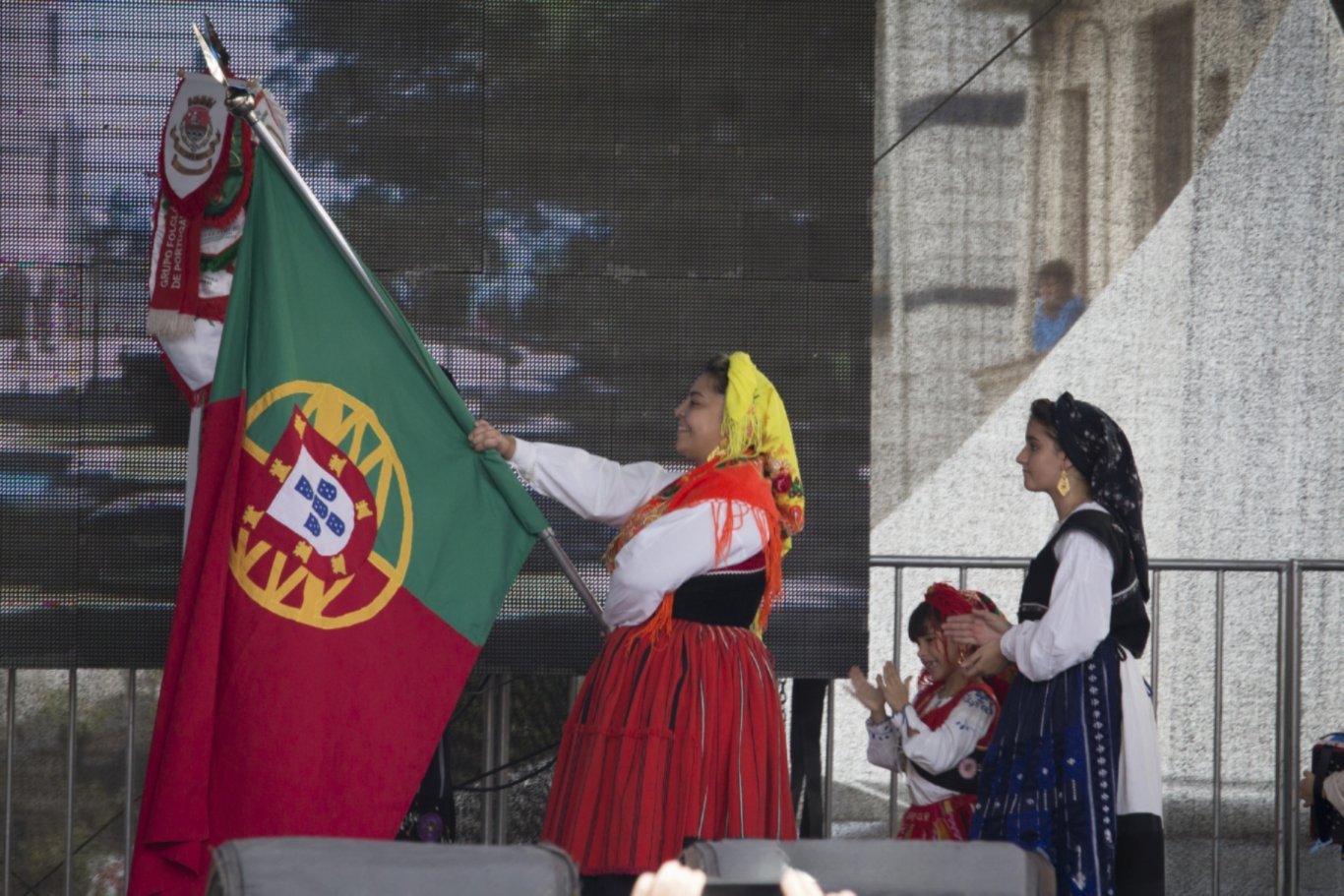 Apresentação do Rancho Folclórico Portuguesa Santista no Dia de Portugal, comemorado no dia 10 de junho de 2018