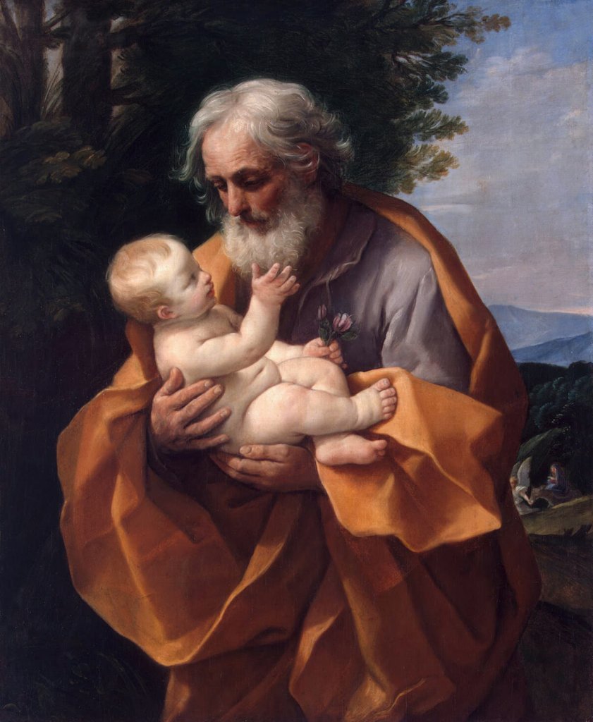 São José com o Menino Jesus por Guido Reni